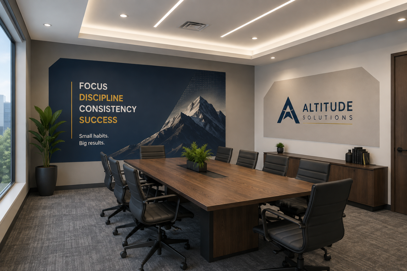 Boardroom brand wall